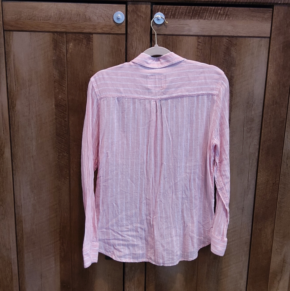 Rails Charli Peach Stripe Button Up Shirt Nwot - … - image 4